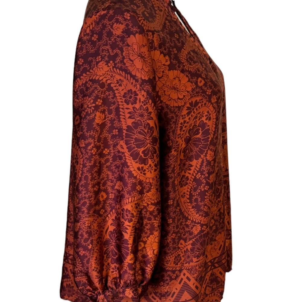 LIZ CLAIBORNE  BEAUTIFUL PRINT BLOUSE SIZE:  XLARGE #2 - Picture 5 of 10